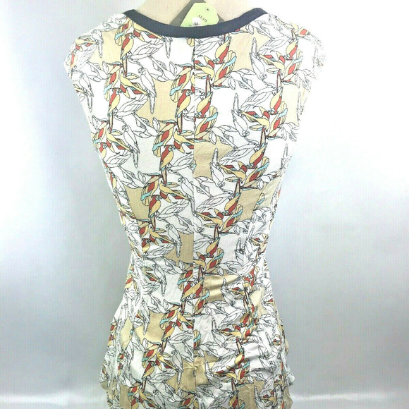 Weston Anthropologie Floral Blouse Sleeveless XS - Picture 3 of 7